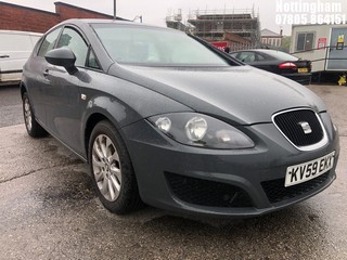 Location: Nottingham - 2009 SEAT LEON ECOMOTIVE S TDI 5 Door Hatchback REG: KV59EKX, Keys: No, MOT Expiry date: 04/01/2026, 1896 Diesel, 5 Speed Manual Diesel, Former Keepers: 6