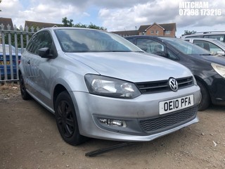 Location: Mitcham - 2010 VOLKSWAGEN POLO S 60 3 Door Hatchback REG: OE10PFA, Keys: No, MOT Expiry date: 07/05/2026, 1198 Petrol, 5 Speed Manual Petrol, Former Keepers: 13