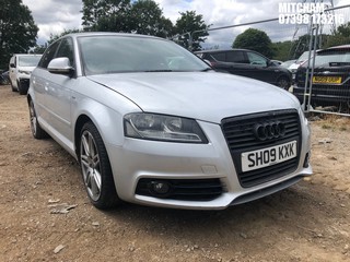 Location: Mitcham - 2009 AUDI A3 S LINE TFSI 5 Door Hatchback REG: SH09KXK, Keys: No, MOT Expiry date: 24/06/2025, 1390 Petrol, 6 Speed Manual Petrol, Former Keepers: 9