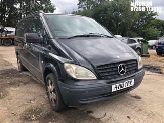 Location: Mitcham - 2010 MERCEDES VITO 115 CDI LONG Panel Van REG: HV10TFX, Keys: No, MOT Expiry date: 12/11/2024, 2148 Diesel, 6 Speed Auto Diesel, Former Keepers: 3
