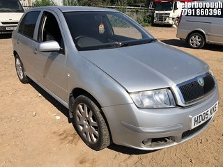 Location: Peterborough - 2005 SKODA FABIA SPORT 5 Door Hatchback REG: HD05KKE, Keys: No, MOT Expiry date: 13/02/2026, 1390 Petrol, 5 Speed Manual Petrol, Former Keepers: 12