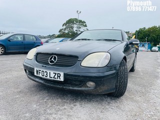 Location: Plymouth - 2003 MERCEDES SLK 200 KOMPRESSOR Convertible REG: WF03LZR, Keys: No, MOT Expiry date: 18/08/2024, 1998 Petrol, 6 Speed Manual Petrol, Former Keepers: 6