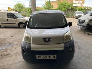 NOTE: ATF Registered Buyers ONLY - Location: Hayes - 2009 PEUGEOT BIPPER S Panel Van REG: DU59XLB, Keys: No, MOT Expiry date: 19/01/2025, 1360 Petrol, 5 Speed Manual Petrol, Former Keepers: 5