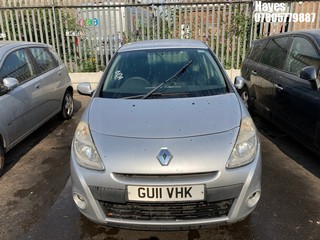 Location: Hayes - 2011 RENAULT CLIO BIZU 5 Door Hatchback REG: GU11VHK, Keys: No, MOT Expiry date: 30/06/2025, 1149 Petrol, 5 Speed Manual Petrol, Former Keepers: 7