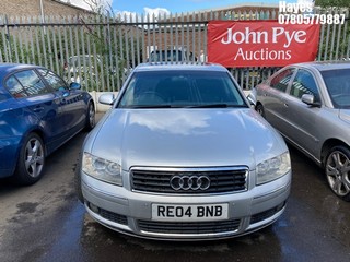Location: Hayes - 2004 AUDI A8 CVT 4 Door Saloon REG: RE04BNB, Keys: No, MOT Expiry date: 01/11/2025, 2976 Petrol, Variable Speed Auto Petrol, Former Keepers: 8
