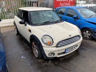 Location: Hayes - 2008 MINI ONE 3 Door Hatchback REG: FE58KFW, Keys: No, MOT Expiry date: 20/03/2024, 1397 Petrol, 6 Speed Manual Petrol, Former Keepers: 12