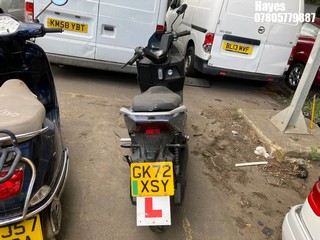 Location: Hayes - 2023 Horwin SK3 Scooter REG: GK72XSY, Keys: No, MOT Expiry date: 14/02/2026, 0 Electric, AUTOMATIC, Former Keepers: 1