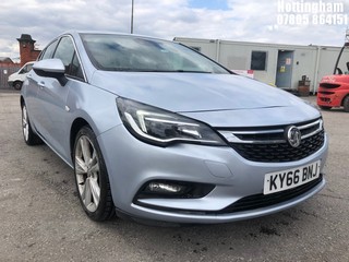 Location: Nottingham - 2016 VAUXHALL ASTRA SRI NAV TURBO 5 DOOR HATCHBACK REG: KY66BNJ, 1399cc PETROL, 6 SPEED MANUAL PETROL, Former Keepers: 3, Keys: Yes, MOT Expiry date: 05/12/2025