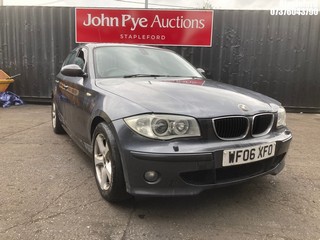Location: Stapleford - 2006 BMW 120D SE 5 Door Hatchback REG: WF06XFO, Keys: Yes, MOT Expiry date: 05/03/2025, 1995 Diesel, 6 Speed Manual Diesel, Former Keepers: 8
