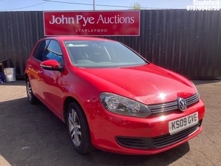 Location: Stapleford - 2009 VOLKSWAGEN GOLF SE TDI 140 5 Door Hatchback REG: KS09GVE, Keys: No, MOT Expiry date: 13/08/2025, 1968 Diesel, 6 Speed Manual Diesel, Former Keepers: 2