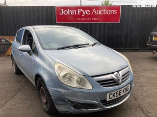 Location: Stapleford - 2008 VAUXHALL CORSA 5 Door Hatchback REG: CK58KHG, Keys: No, MOT Expiry date: 13/06/2026, 1364 Petrol, 5 Speed Auto, Former Keepers: 4