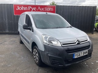 Location: Stapleford - 2017 CITROEN BERLINGO 850 EN-PRISE BLU Panel Van REG: YG67BWM, Keys: No, MOT Expiry date: 20/02/2026, 1560 Diesel, 5 Speed Manual Diesel, Former Keepers: 6