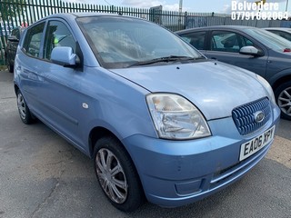 Location: Belvedere - 2006 KIA PICANTO LX 5 Door Hatchback REG: EA06XPY, Keys: No, MOT Expiry date: 12/04/2025, 1086 Petrol, 5 Speed Manual Petrol, Former Keepers: 4