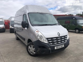 Location: Edinburgh - 2014 RENAULT MASTER MH35 DCI 100 Panel Van REG: SE14UGV, Keys: No, MOT Expiry date: 16/07/2025, 2299 Diesel, 6 Speed Manual Diesel, Former Keepers: 5