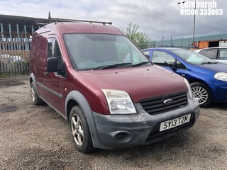 Location: Edinburgh - 2013 FORD TRANSIT CONNECT 90 T230 Panel Van REG: SY13TZM, Keys: No, MOT Expiry date: 07/08/2025, 1753 Diesel, 5 Speed Manual Diesel, Former Keepers: 6
