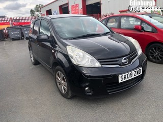 Location: Edinburgh - 2009 NISSAN NOTE ACENTA MPV REG: SK09ZWD, Keys: No, MOT Expiry date: 31/03/2025, 1386 Petrol, 5 Speed Manual Petrol, Former Keepers: 5
