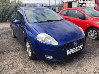 Location: Edinburgh - 2007 FIAT PUNTO ACTIVE SPORT 3 Door Hatchback REG: SG07ORJ, Keys: No, MOT Expiry date: 08/11/2024, 1368 Petrol, 5 Speed Manual Petrol, Former Keepers: 6