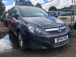 Location: Mitcham - 2014 VAUXHALL ZAFIRA DESIGN NAV CDTI EC MPV REG: BP14XVE, Keys: No, MOT Expiry date: 11/07/2023, 1686 Diesel, 6 Speed Manual Diesel, Former Keepers: 4