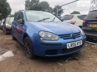 Location: Mitcham - 2005 VOLKSWAGEN GOLF S 5 Door Hatchback REG: LR05KYE, Keys: Yes, MOT Expiry date: 11/04/2025, 1390 Petrol, 5 Speed Manual Petrol, Former Keepers: 13