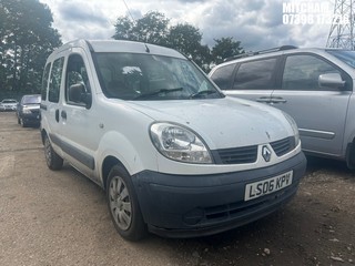 Location: Mitcham - 2006 RENAULT KANGOO AUTHENTIQUE DCI 68 MPV REG: LS06KPV, Keys: No, MOT Expiry date: 18/02/2026, 1461 Diesel, 5 Speed Manual Diesel, Former Keepers: 5