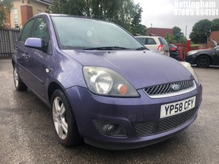 Location: Nottingham - 2008 FORD FIESTA ZETEC CLIMATE 5 Door Hatchback REG: YP58CFY, Keys: No, MOT Expiry date: 23/04/2025, 1388 Petrol, 5 Speed Manual Petrol, Former Keepers: 4