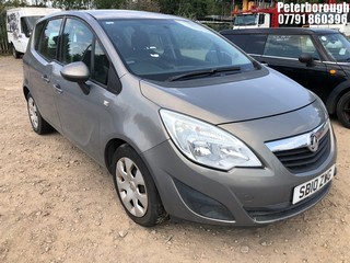 Location: Peterborough - 2010 VAUXHALL MERIVA EXCLUSIV TURBO 118 MPV REG: SB10ZWG, Keys: No, MOT Expiry date: 17/01/2025, 1364 Petrol, 5 Speed Manual Petrol, Former Keepers: 7