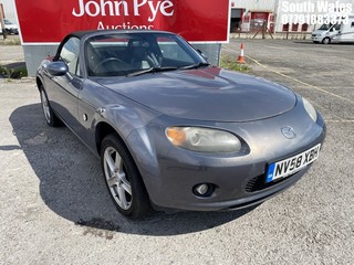 Location: South Wales - 2008 MAZDA MX-5 Convertible REG: NV58XBH, Keys: No, MOT Expiry date: 27/03/2025, 1798 Petrol, 5 Speed Manual Petrol, Former Keepers: 8