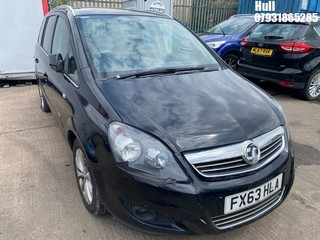Location: Hull - 2013 VAUXHALL ZAFIRA DESIGN NAV CDTI EC MPV REG: FX63HLA, Keys: No, MOT Expiry date: 09/09/2025, 1686 Diesel, 6 Speed Manual Diesel, Former Keepers: 2