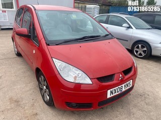 Location: Hull - 2008 MITSUBISHI COLT CZ2 DI-D 5 Door Hatchback REG: NX08YNS, Keys: No, MOT Expiry date: 02/03/2025, 1493 Diesel, 5 Speed Manual Diesel, Former Keepers: 6