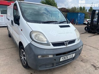 Location: Hull - 2006 VAUXHALL VIVARO 2900 CDTI 100 LWB Panel Van REG: YB06XJL, Keys: No, MOT Expiry date: 18/02/2025, 1870 Diesel, 6 Speed Manual Diesel, Former Keepers: 3