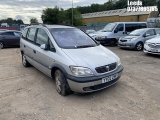 Location: Leeds - 2002 VAUXHALL ZAFIRA ELEGANCE DTI MPV REG: YY02ZNR, Keys: No, MOT Expiry date: 16-12-2023, 1995 Diesel, 5 Speed Manual Diesel, Former Keepers: 3