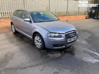 Location: Hayes - 2007 AUDI A3 SPECIAL EDITION 5 Door Hatchback REG: KR07NWZ, Keys: No, MOT Expiry date: 20/03/2026, 1595 Petrol, 5 Speed Manual Petrol, Former Keepers: 10