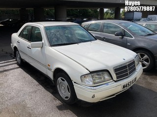 Location: Hayes - 1995 MERCEDES C180 ELEGANCE AUTO 4 Door Saloon REG: M453XJO, Keys: No, MOT Expiry date: 06/03/2026, 1799 Petrol, 4 Speed Auto Petrol, Former Keepers: 6
