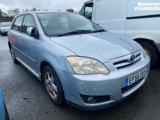 Location: Manchester - 2006  TOYOTA 	 COROLLA COLOUR COL-N VVTI 	 5 Door Hatchback 	 REG: EF56OUS, 1598cc Petrol , 5 Speed Manual Petrol 	, Former Keepers: 8, Keys: No, MOT Expiry date: 29/12/2025