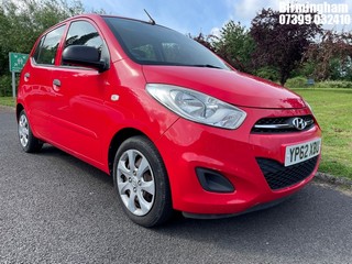 Location: Birmingham - 2012  HYUNDAI  I10 CLASSIC  5 Door Hatchback  REG: YP62XBU, 1248cc Petrol , 5 Speed Manual Petrol , Former Keepers: 0, Keys: Yes, MOT Expiry date: 11/12/2025