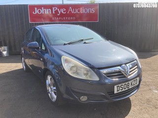 Location: Stapleford - 2008 VAUXHALL CORSA DESIGN 5 Door Hatchback REG: DS08KZD, Keys: Yes, MOT Expiry date: 08/08/2025, 1364 Petrol, 5 Speed Manual Petrol, Former Keepers: 8