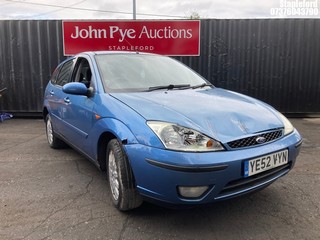 Location: Stapleford - 2003 FORD FOCUS GHIA 5 Door Hatchback REG: YE52VYN, Keys: No, MOT Expiry date: 28/11/2025, 1596 Petrol, 5 Speed Manual Petrol, Former Keepers: 8