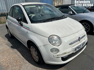 Location: Belvedere - 2010 FIAT 500 POP 3 Door Hatchback REG: KP60XRY, Keys: No, MOT Expiry date: 30/11/2023, 1242 Petrol, 5 Speed Manual Petrol, Former Keepers: 3