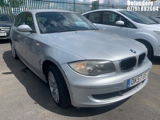 Location: Belvedere - 2007 BMW 116I ES 5 Door Hatchback REG: DK57UST, Keys: No, MOT Expiry date: 04/07/2026, 1596 Petrol, 6 Speed Manual Petrol, Former Keepers: 5