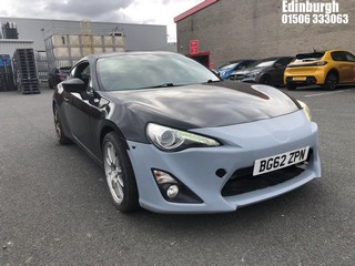 Location: Edinburgh - 2012 TOYOTA GT86 D-4S Coupe REG: BG62ZPN, 1998cc Petrol , 6 Speed Manual Petrol, Former Keepers: 3, Keys: Yes, MOT Expiry date: 24/04/2026