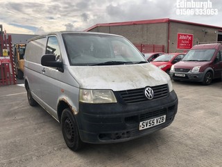 Location: Edinburgh - 2005 VOLKSWAGEN TRANSPORTER TRENDLINE SWB Panel Van REG: SV55VZB, Keys: Yes, MOT Expiry date: 20/02/2024, 1896 Diesel, 5 Speed Manual Diesel, Former Keepers: 3
