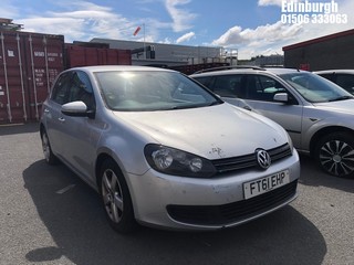 Location: Edinburgh - 2011 VOLKSWAGEN GOLF MATCH TDI 5 Door Hatchback REG: FT61EHP, Keys: No, MOT Expiry date: 30/01/2025, 1598 Diesel, 5 Speed Manual Diesel, Former Keepers: 6