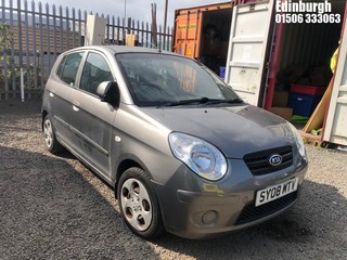 Location: Edinburgh - 2008 KIA PICANTO ICE 5 Door Hatchback REG: SY08MTV, Keys: No, MOT Expiry date: 20/02/2025, 1086 Petrol, 5 Speed Manual Petrol, Former Keepers: 8