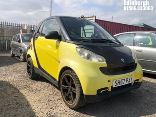 Location: Edinburgh - 2007 SMART FORTWO PURE 71 AUTO Coupe REG: SH57PXY, Keys: No, MOT Expiry date: 26/01/2025, 999 Petrol, 5 Speed Auto Petrol, Former Keepers: 7