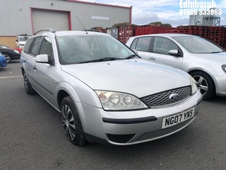 Location: Edinburgh - 2007 FORD MONDEO LX Estate REG: NG07YNS, Keys: No, MOT Expiry date: 18/10/2025, 1798 Petrol, 5 Speed Manual Petrol, Former Keepers: 4