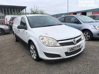Location: Edinburgh - 2007 VAUXHALL ASTRA CLUB CDTI Car Derived Van REG: VN07FVF, Keys: No, MOT Expiry date: 25/07/2024, 1248 Diesel, 5 Speed Manual Diesel, Former Keepers: 4