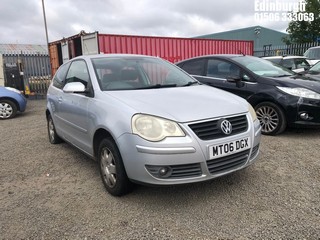 Location: Edinburgh - 2006 VOLKSWAGEN POLO S 55 3 Door Hatchback REG: MT06DGX, Keys: No, MOT Expiry date: 05/04/2025, 1198 Petrol, 5 Speed Manual Petrol, Former Keepers: 7