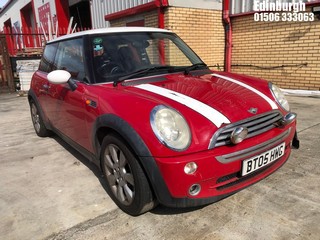 Location: Edinburgh - 2005 MINI MINI COOPER 3 Door Hatchback REG: BT05HWG, Keys: No, MOT Expiry date: 25/06/2025, 1598 Petrol, 5 Speed Manual Petrol, Former Keepers: 10