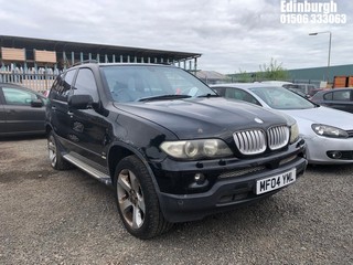 Location: Edinburgh - 2004 BMW X5 SPORT AUTO Estate REG: MF04YML, Keys: No, MOT Expiry date: 30/05/2024, 2979 Petrol, 5 Speed Auto Petrol, Former Keepers: 5