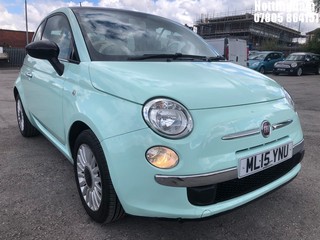 Location: Nottingham - 2015 FIAT 500 CULT 3 DOOR HATCHBACK REG: ML15YNU, 1242cc PETROL, 5 SPEED MANUAL PETROL, Former Keepers: 2, Keys: Yes, MOT Expiry date: 26/06/2023